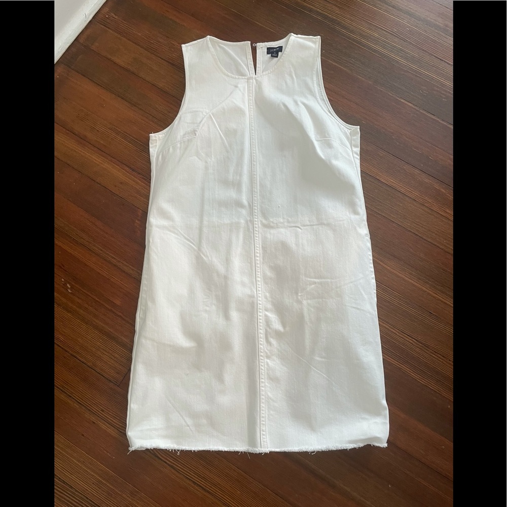 J.crew denim dress white sz6